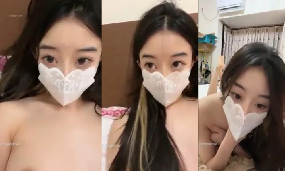 สาวจีนตั้งกล้อง ไลฟ์สดช่วยตัวเอง เล่นควยปลอม 1