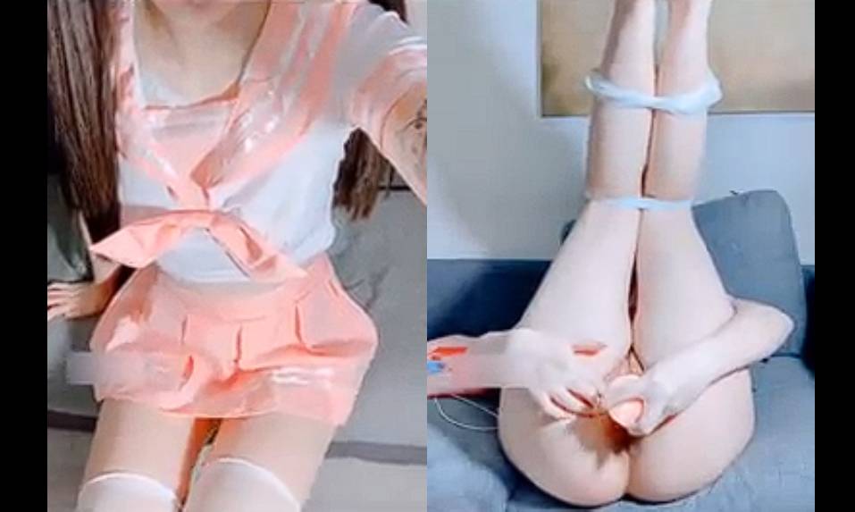 สาวจีนใส่ชุดนักเรียนสีชมพูและช่วยตัวเองโชว์หน้ากล้องบอกเลยอย่างเสียว